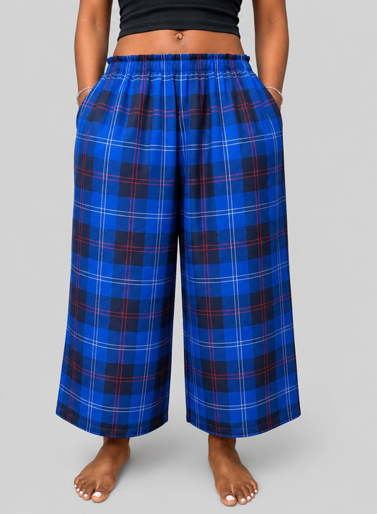CROPPED CHECK TROUSER