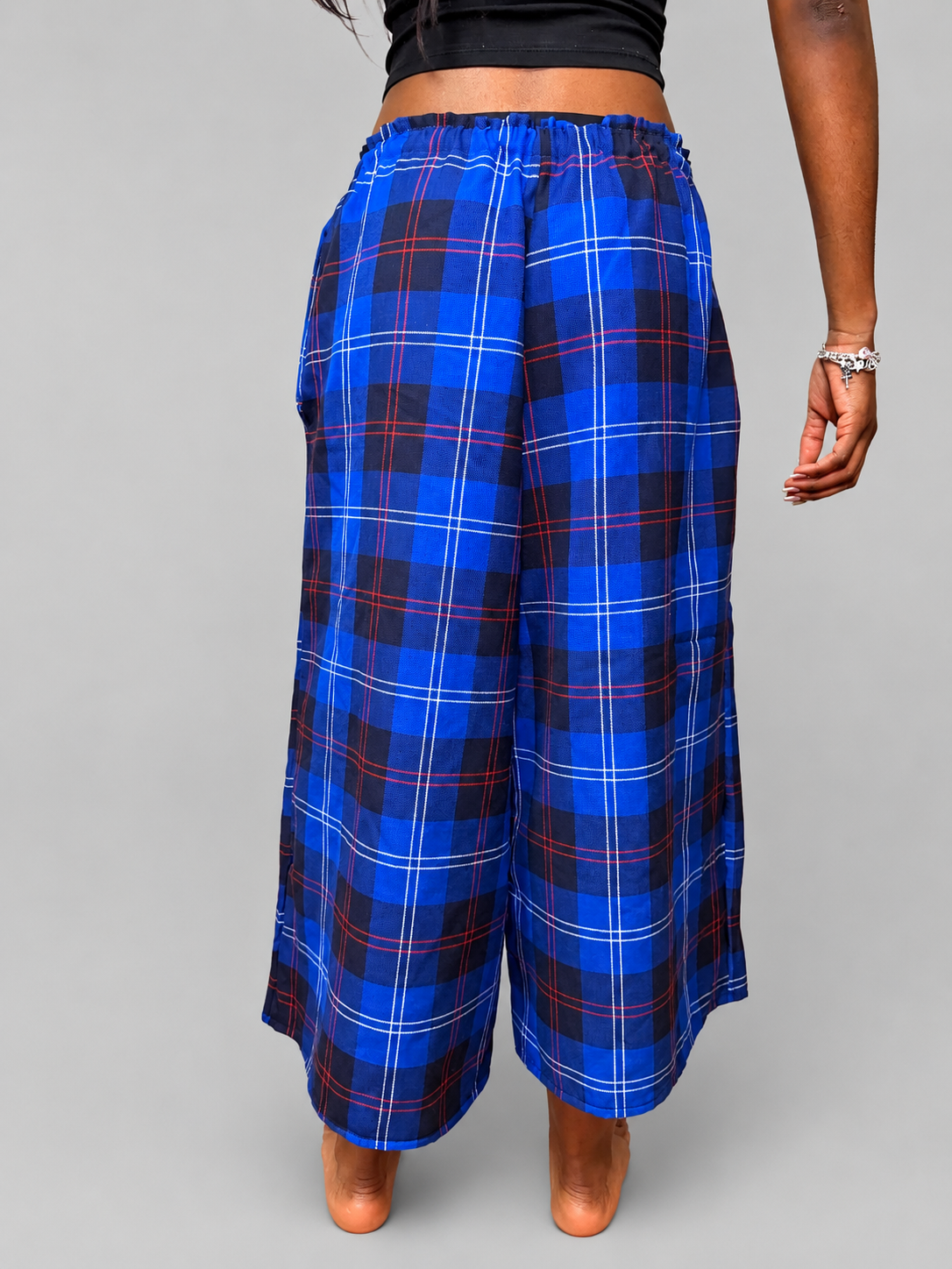 CROPPED CHECK TROUSER