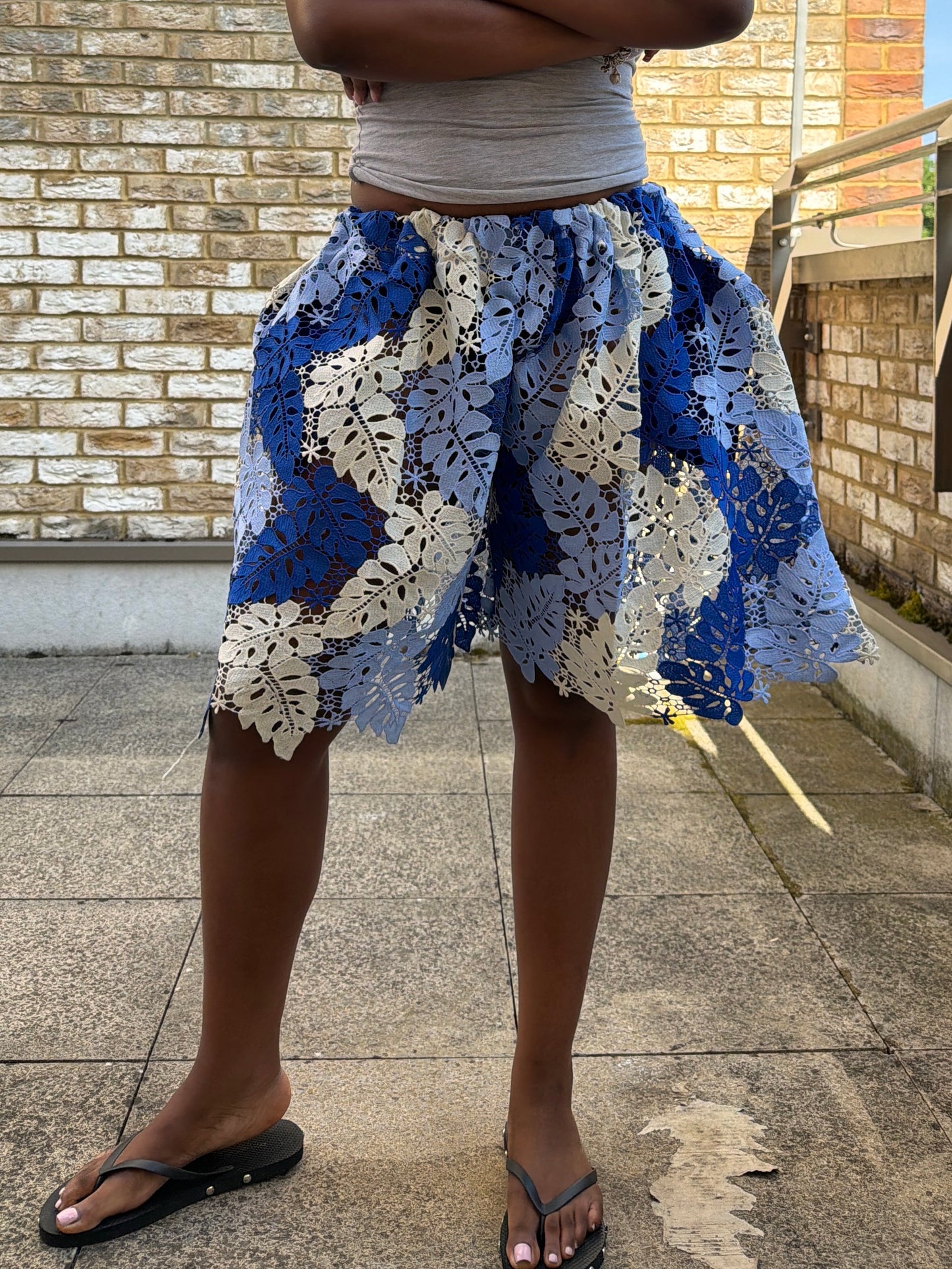 BLUE LACE JORTS