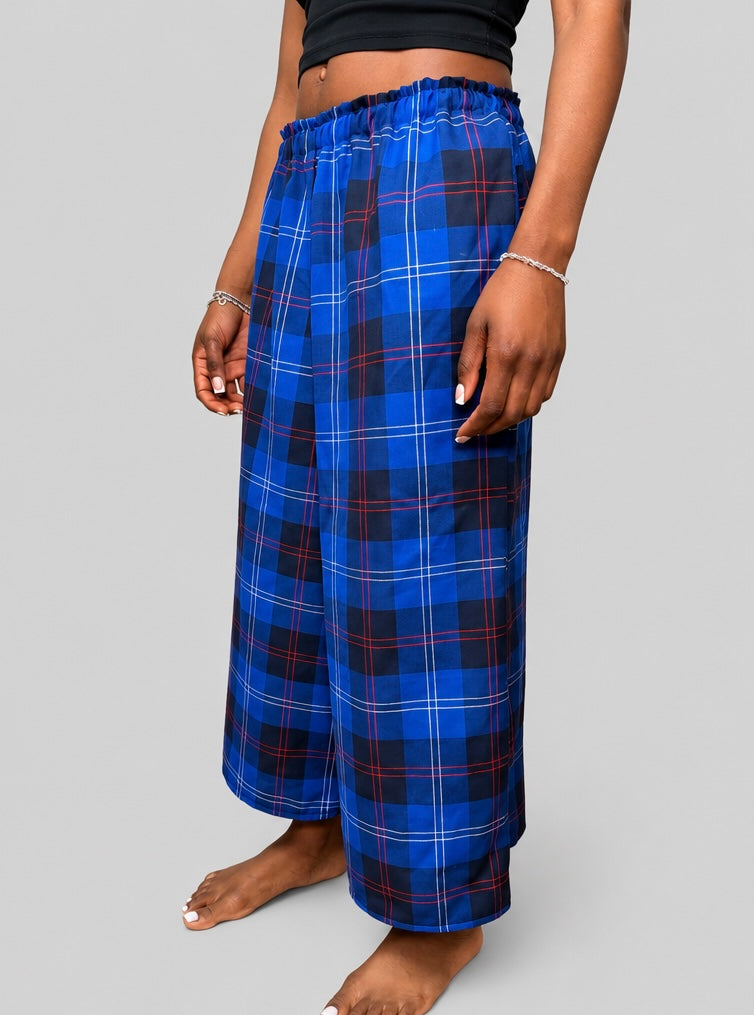 CROPPED CHECK TROUSER