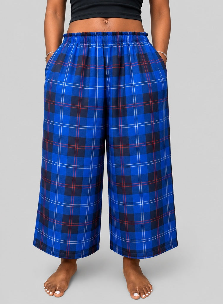 CROPPED CHECK TROUSER