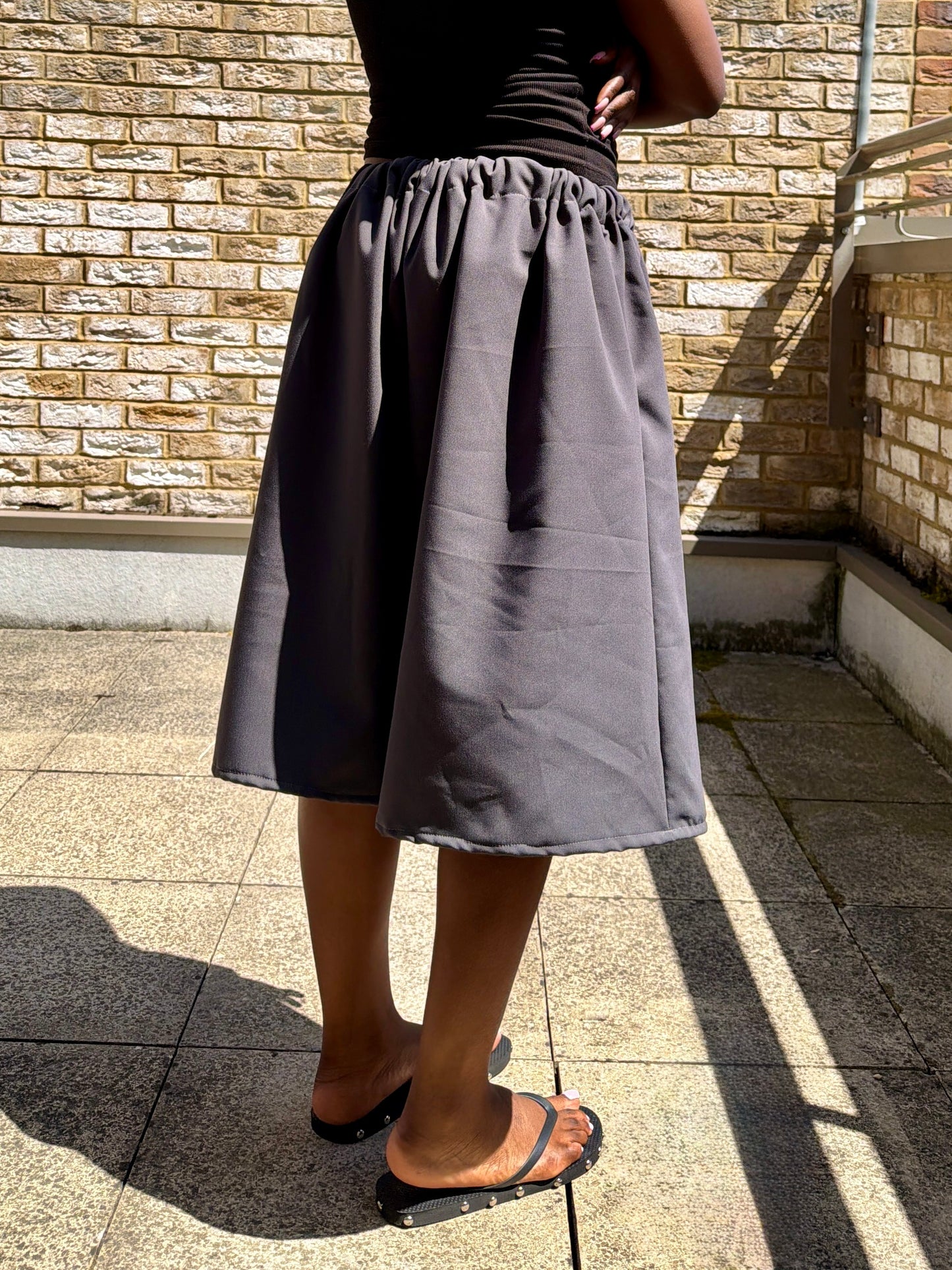 GREY OVERSIZED JORTS