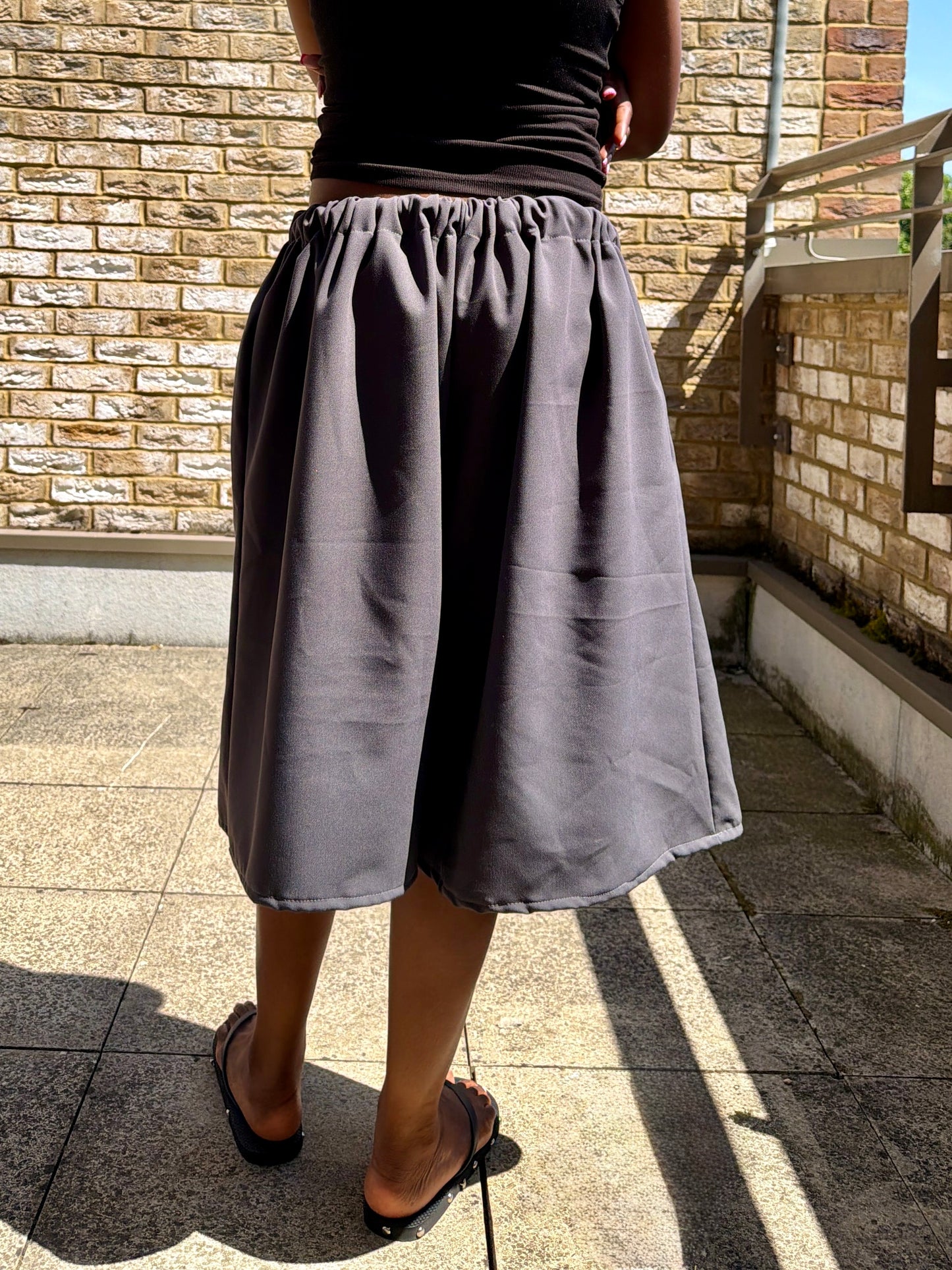 GREY OVERSIZED JORTS