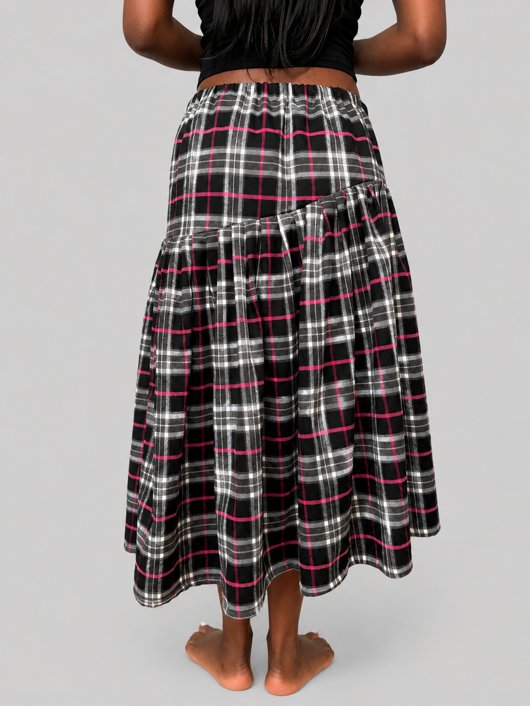 THE SLATE & ROSE DROPPED MIDI SKIRT